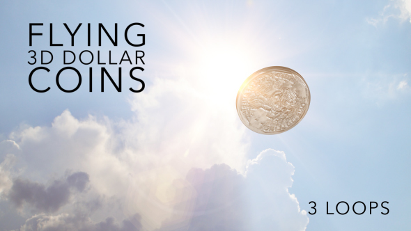 Flying Dollar Coins