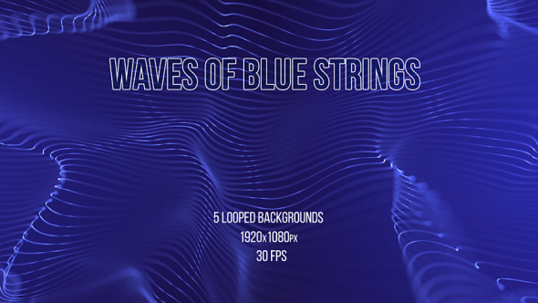 Waves Of Blue Strings, Motion Graphics | VideoHive