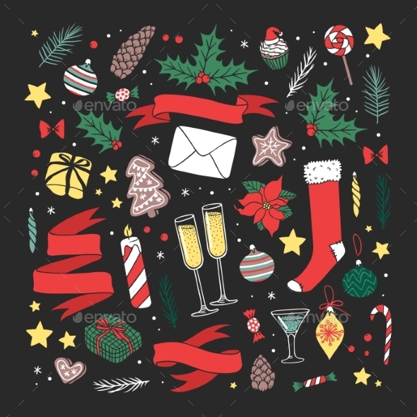Christmas Greeting Card Illustration - Christmas Seasons/Holidays