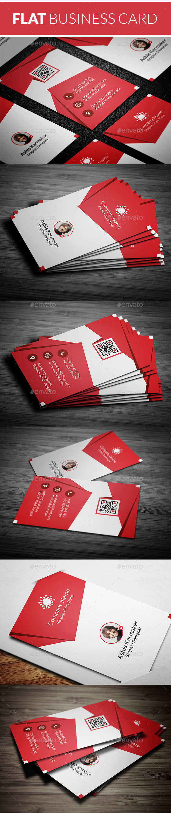 Flat Business Card - Business Cards Print Templates