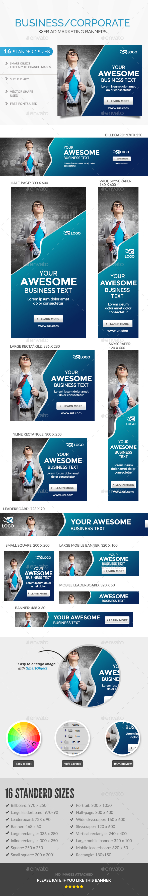Corporate Banners - Banners & Ads Web Elements