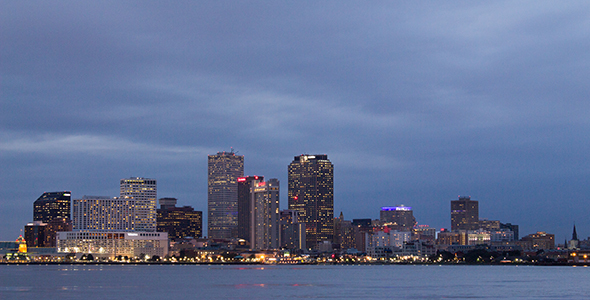 Storm Clouds over New Orleans Skyline