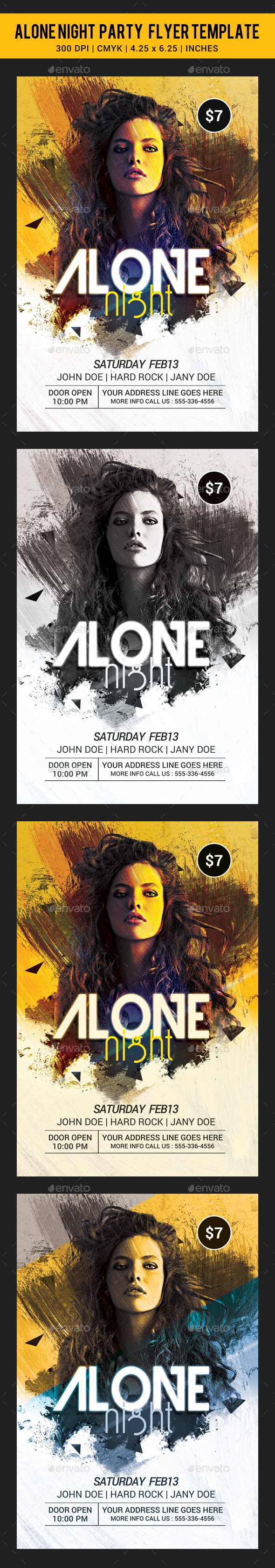 Electro Party Flyer Template - Clubs & Parties Events