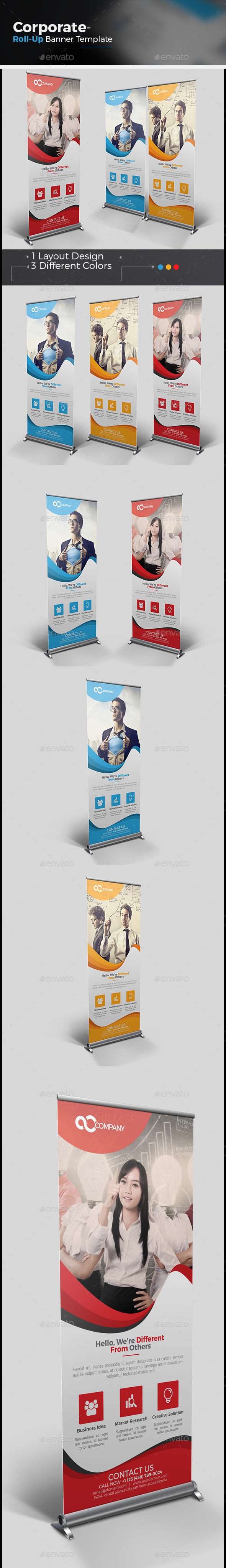 Corporate Roll-up Banner - Signage Print Templates