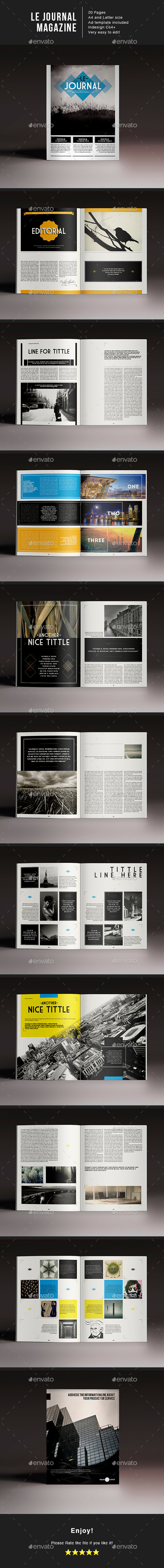 Le Journal Magazine Indesign Template - Magazines Print Templates