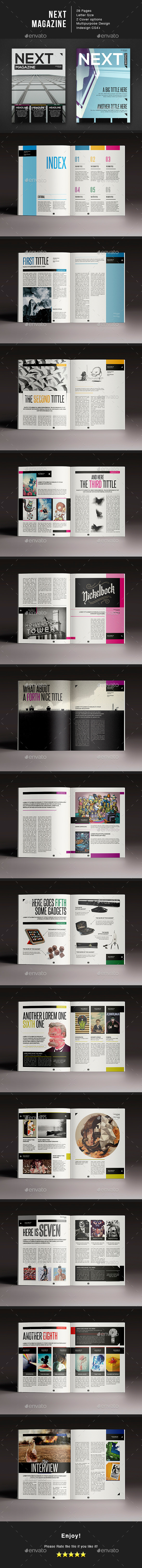 Next Magazine Indesign Template - Magazines Print Templates