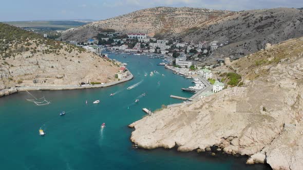 Aerial View of Balaklava Bay Sevastopol alt