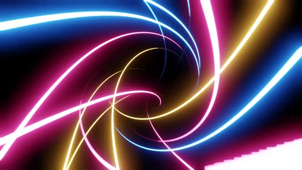 Colorful Neon Light Concert Background