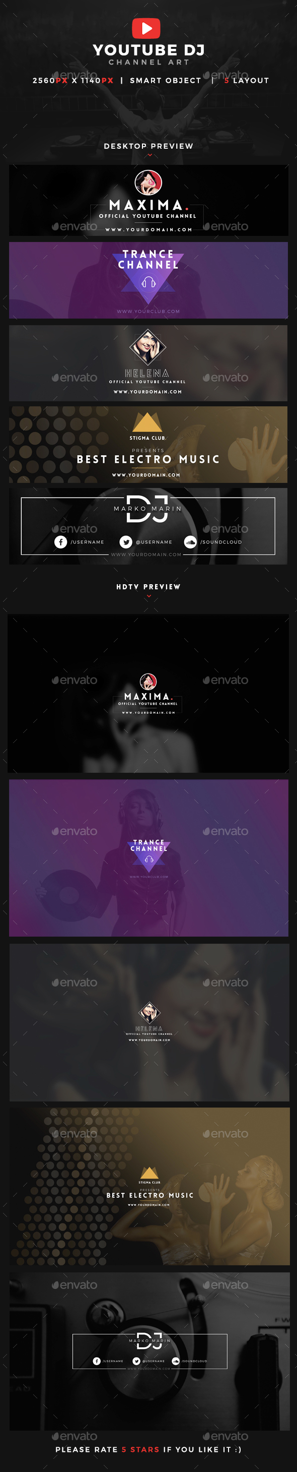 Youtube Dj Channel Art - YouTube Social Media