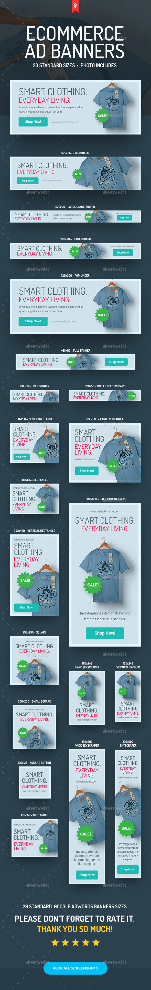 Clothes Shop e merce Ad Banners Banners & Ads Web Elements