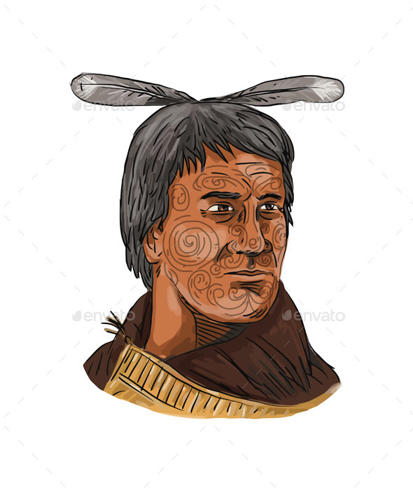 Maori Chief Warrior - People Characters