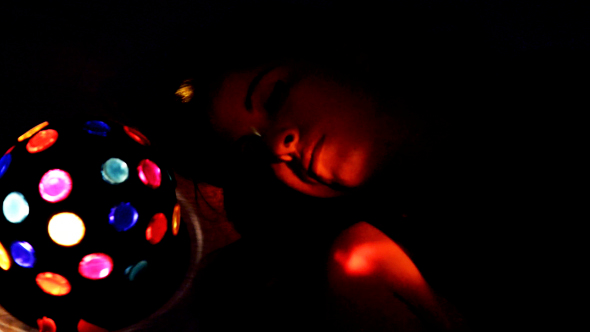 Girl With Disco Ball Light alt