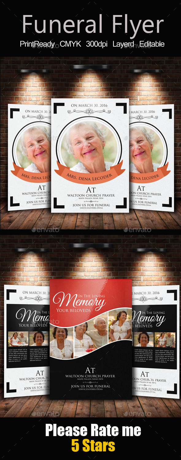 Memory Funeral Program Bundle - Church Flyers