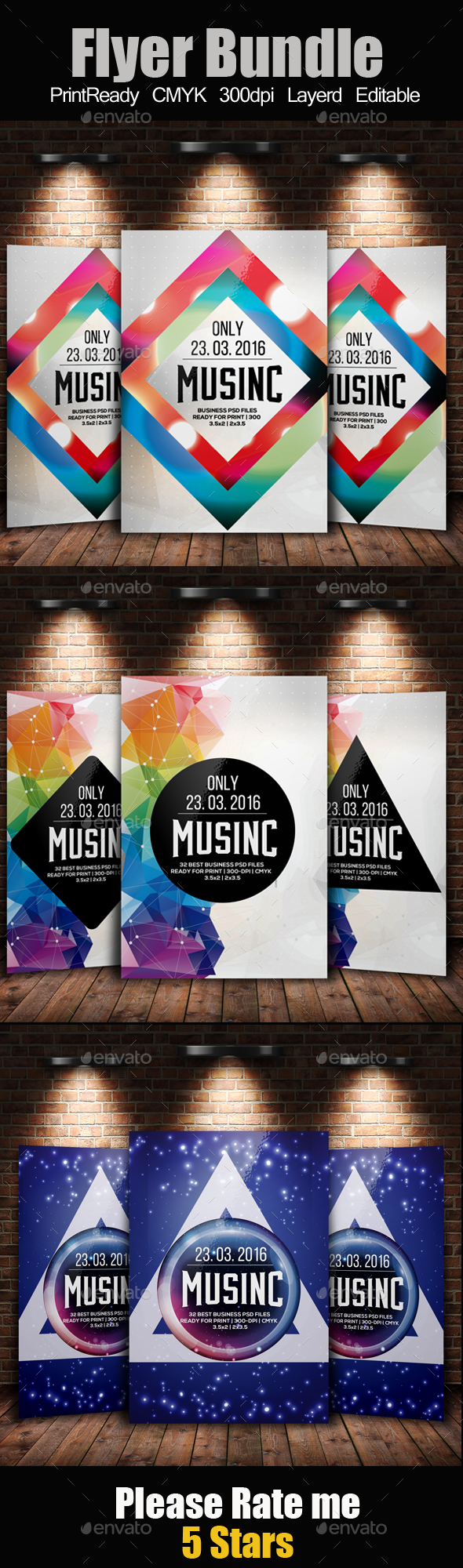 Electro Abstract Flyer Bundle - Clubs & Parties Events