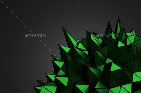 Abstract Shape With Chaotic Structure. - Tech / Futuristic Backgrounds