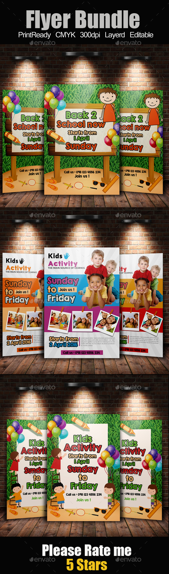 Kids Playgroup Education Flyer Bundle - Corporate Flyers
