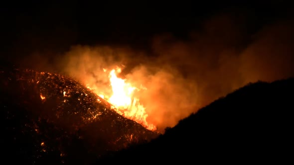Southern California Fires at Night