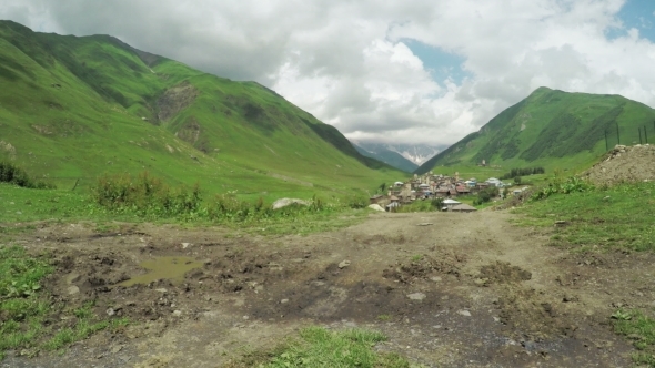 Mountain Village Near River