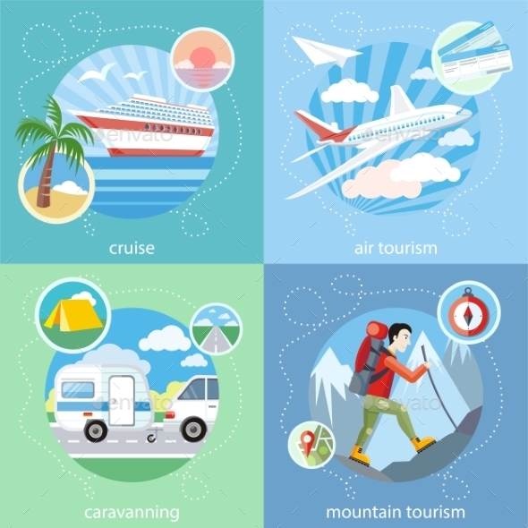 Mountain, Cruise, Air Tourism - Travel Conceptual