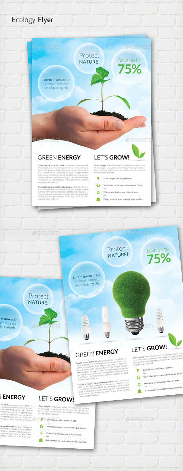 Ecology / Green Energy flyer - Flyers Print Templates