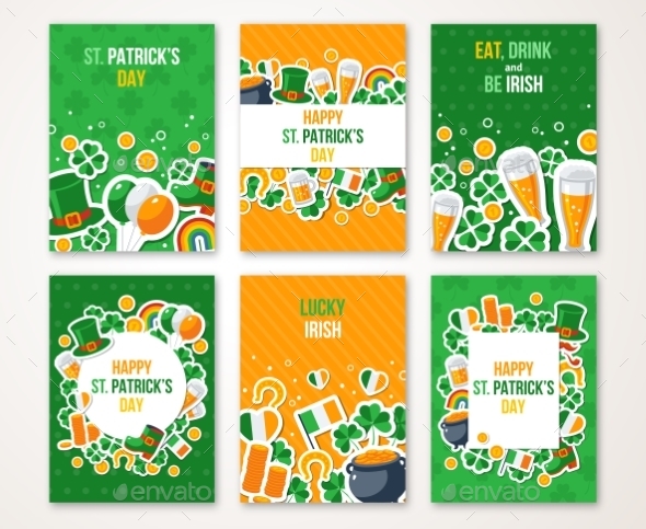 Patricks Day Greeting Cards Set - Miscellaneous Seasons/Holidays