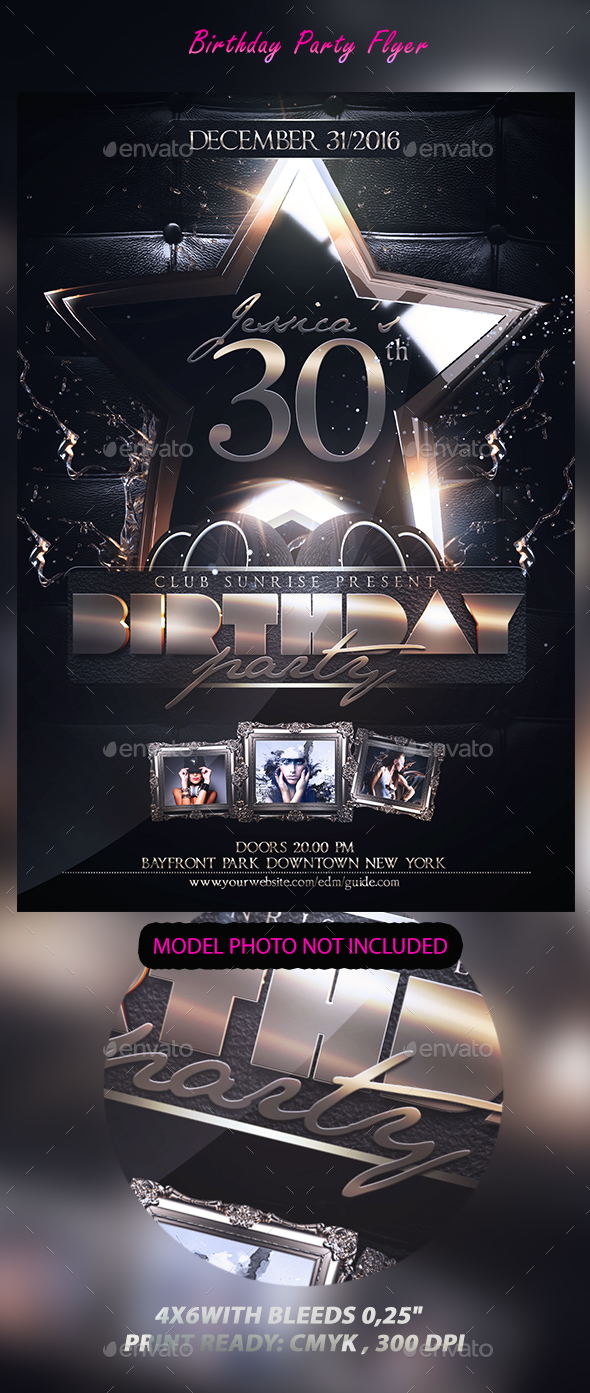 Birthday Party Flyer - Events Flyers