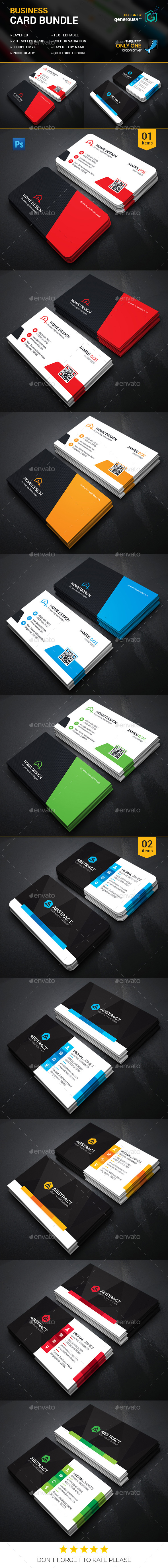 Business Card Bundle 2 in 1 - Corporate Business Cards
