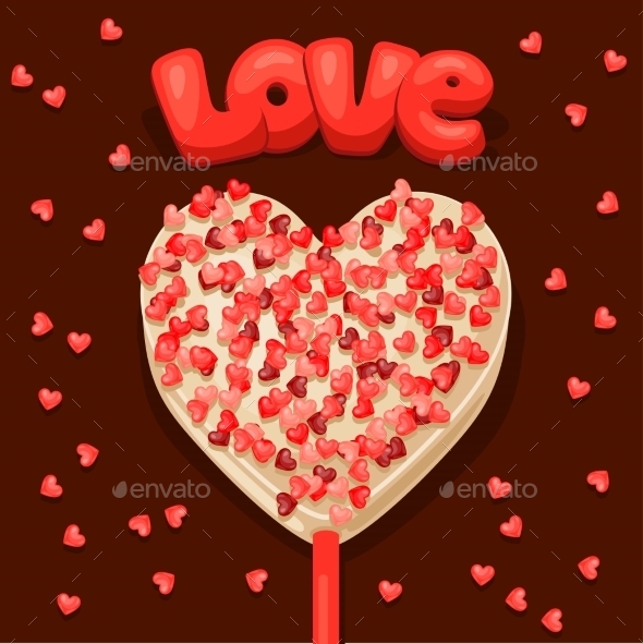 Greeting Card With Sweet Candy. Concept Can Be - Valentines Seasons/Holidays