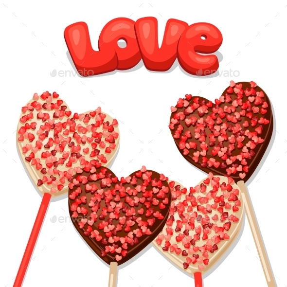 Greeting Card With Sweet Candies. Concept Can Be - Valentines Seasons/Holidays