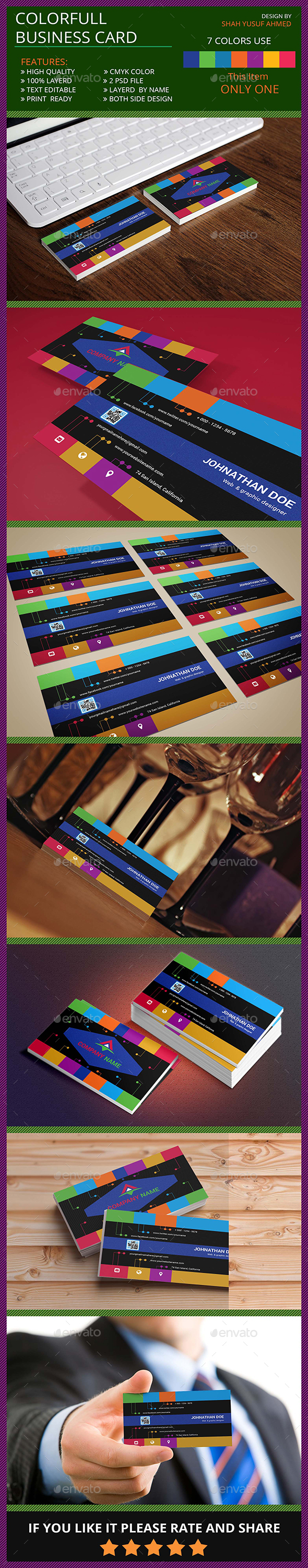 Colorfull Business Card - Creative Business Cards