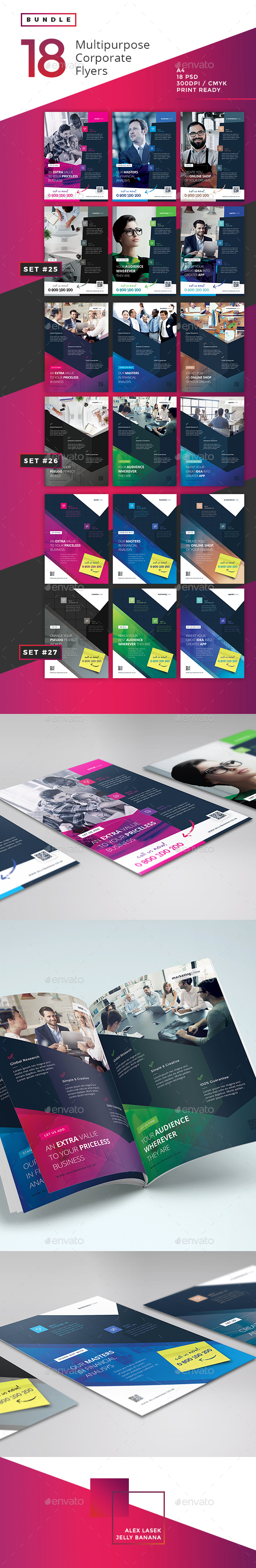 Corporate Flyer Bundle 9 - 18PSD - Corporate Flyers