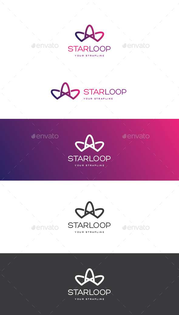 Star Loop Logo - Vector Abstract