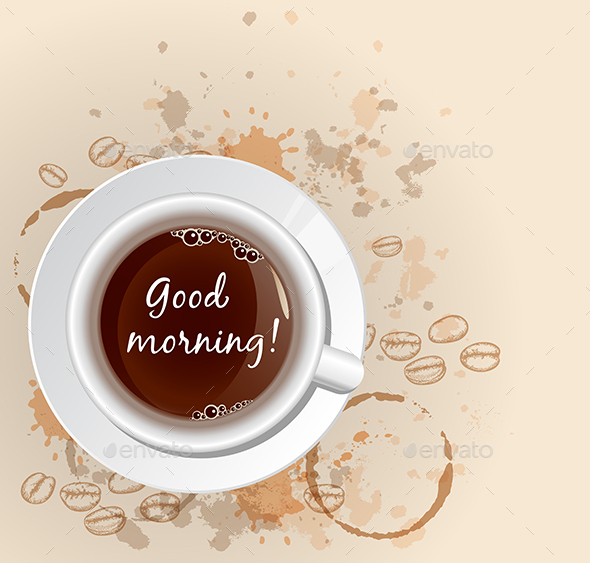 Abstract Background with Coffee - Food Objects