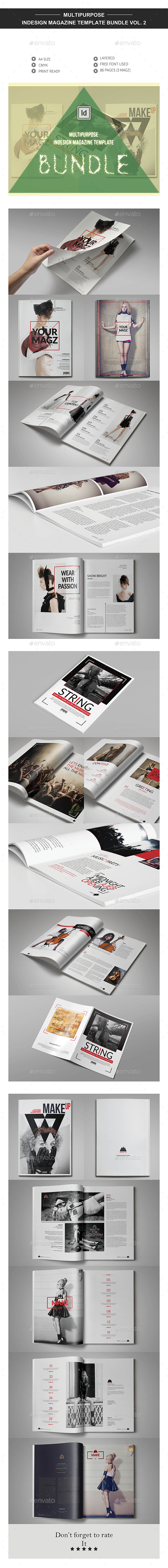 Multipurpose InDesign Magazine Template Bundle V.2 - Magazines Print Templates