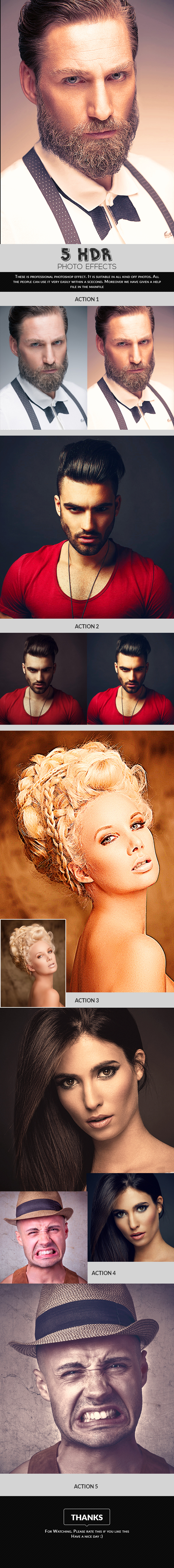 5 HDR Photo Effects - Photo Effects Actions