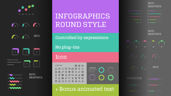 Infographics round style - VideoHive 14458445