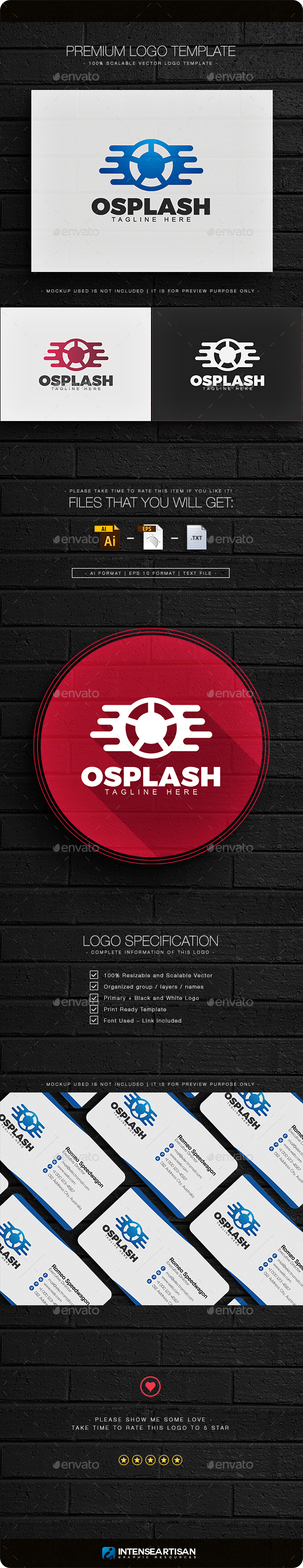 Osplash Logo - Letters Logo Templates