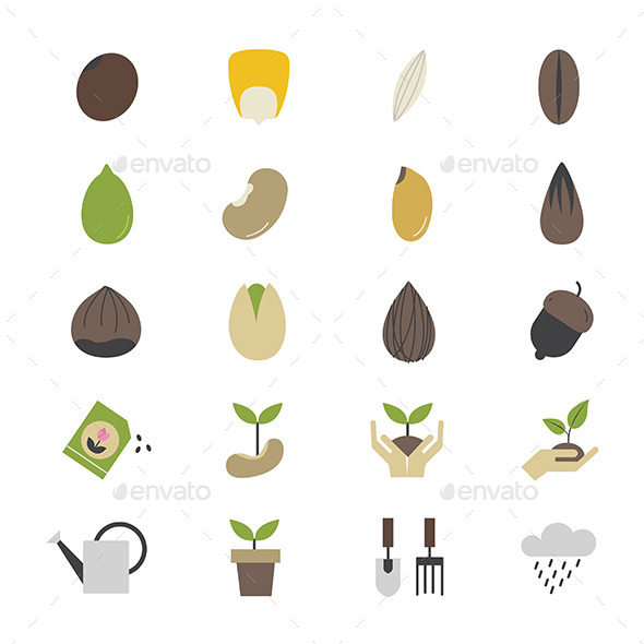 Seeds and Gardening Icons - Icons