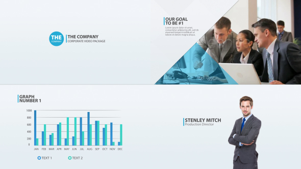 The Company - Corporate Video Package Video Displays template preview