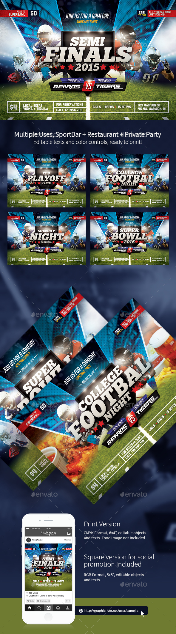 Super Ball - American Football Flyer - Sports Events