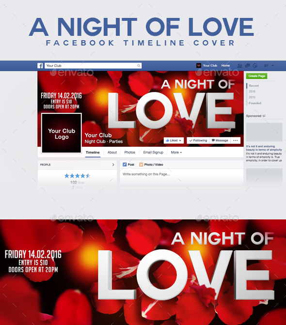 A Night Of Love FB Timeline Cover