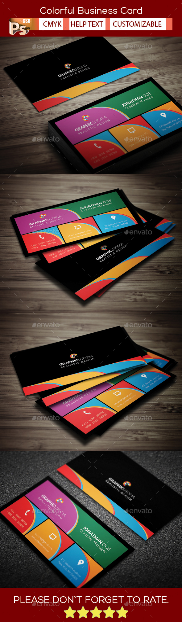 Colorful Business Card Colorful Business Card