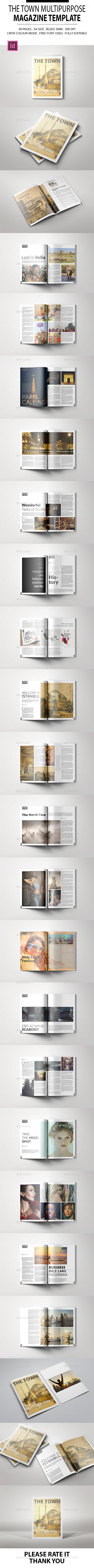 The Town Magazine Template - Magazines Print Templates