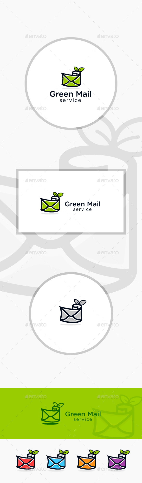 Green Mail - Symbols Logo Templates
