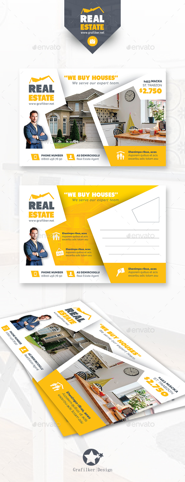 Real Estate Postcard Templates - Cards & Invites Print Templates