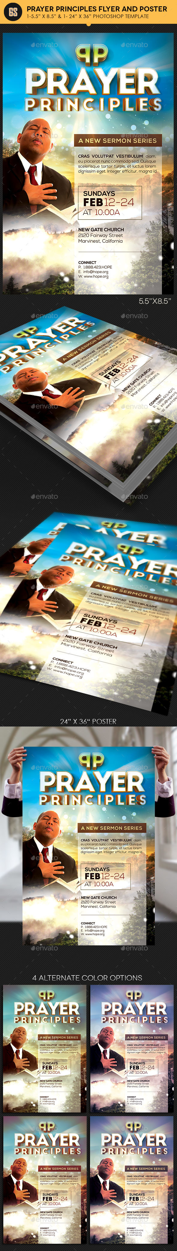 Prayer Principles Flyer Poster Template - Church Flyers