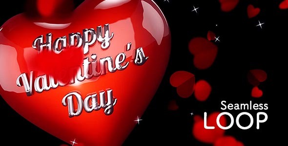 Hearts Background Animation for Valentines Day and Wedding