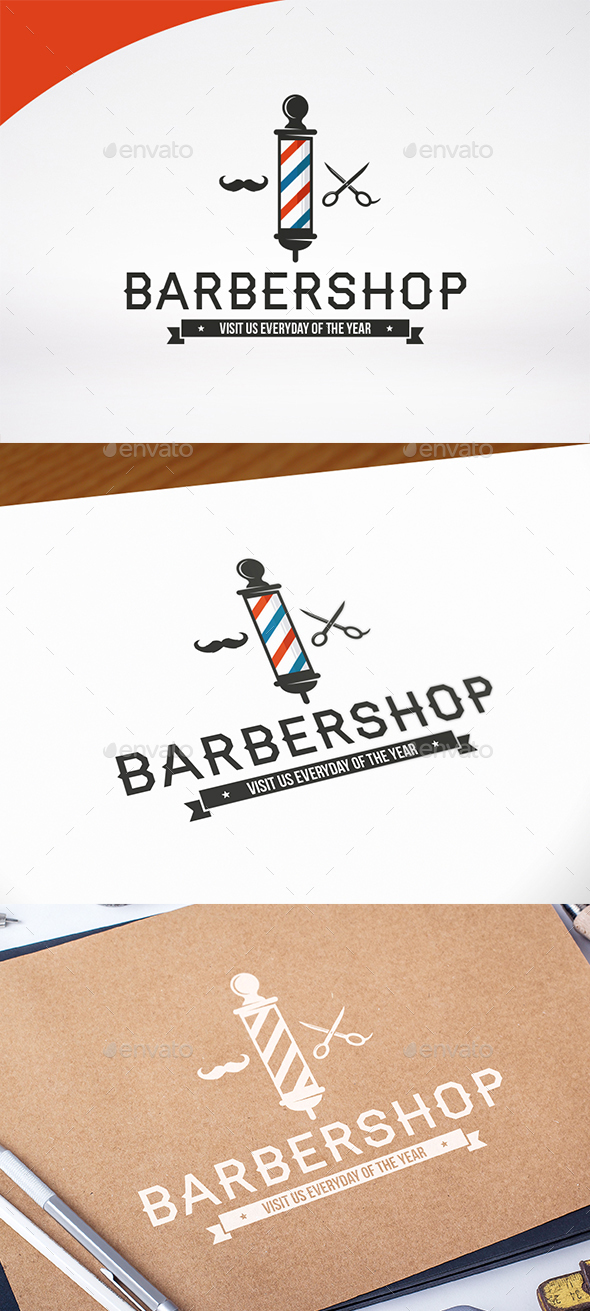 Barber Shop Logo Design - Crests Logo Templates