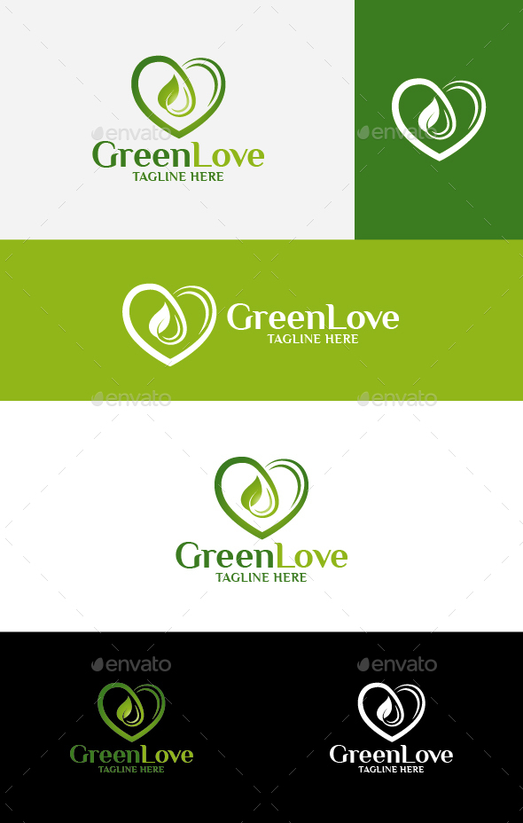 Green Love - Nature Logo Templates