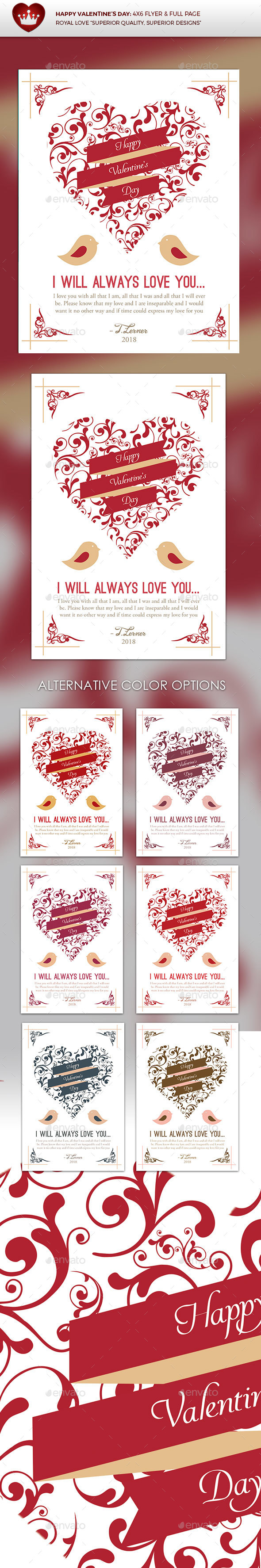Happy Valentine's Day Flyer Template - Flyers Print Templates